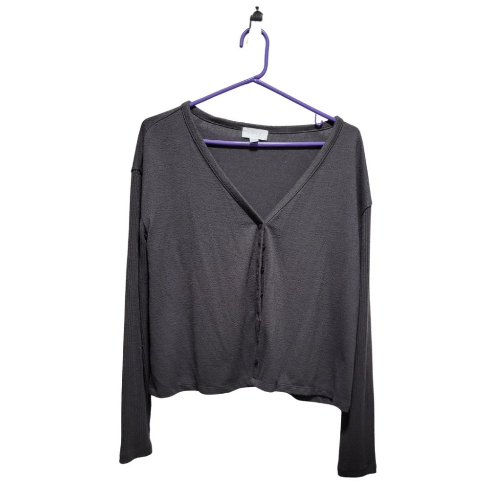 Gray Sweater - Button Up - Love by Gap
